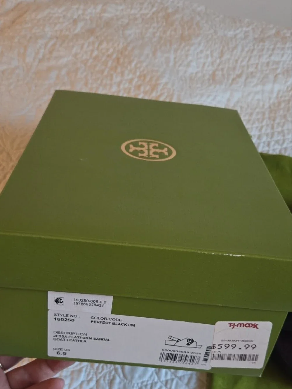 Tory Burch Black  Slingback Womens Sandals NWB
